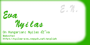 eva nyilas business card